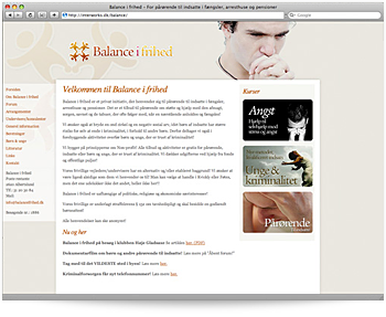 Balance i frihed - Hjemmeside, logo og grafisk materiale