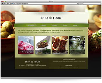 Inka Food - Hjemmeside og grafisk design