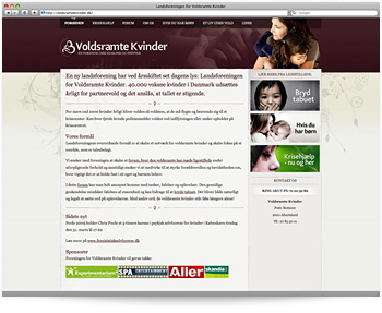 Voldsramte Kvinder - Website og logo